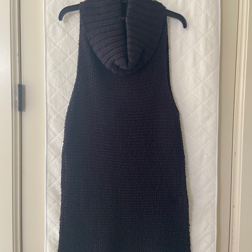 Free People Black Cowl Neck Sweater